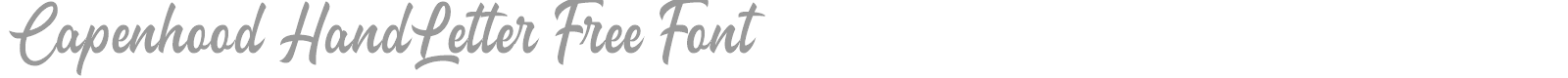 Capenhood Handletter font preview